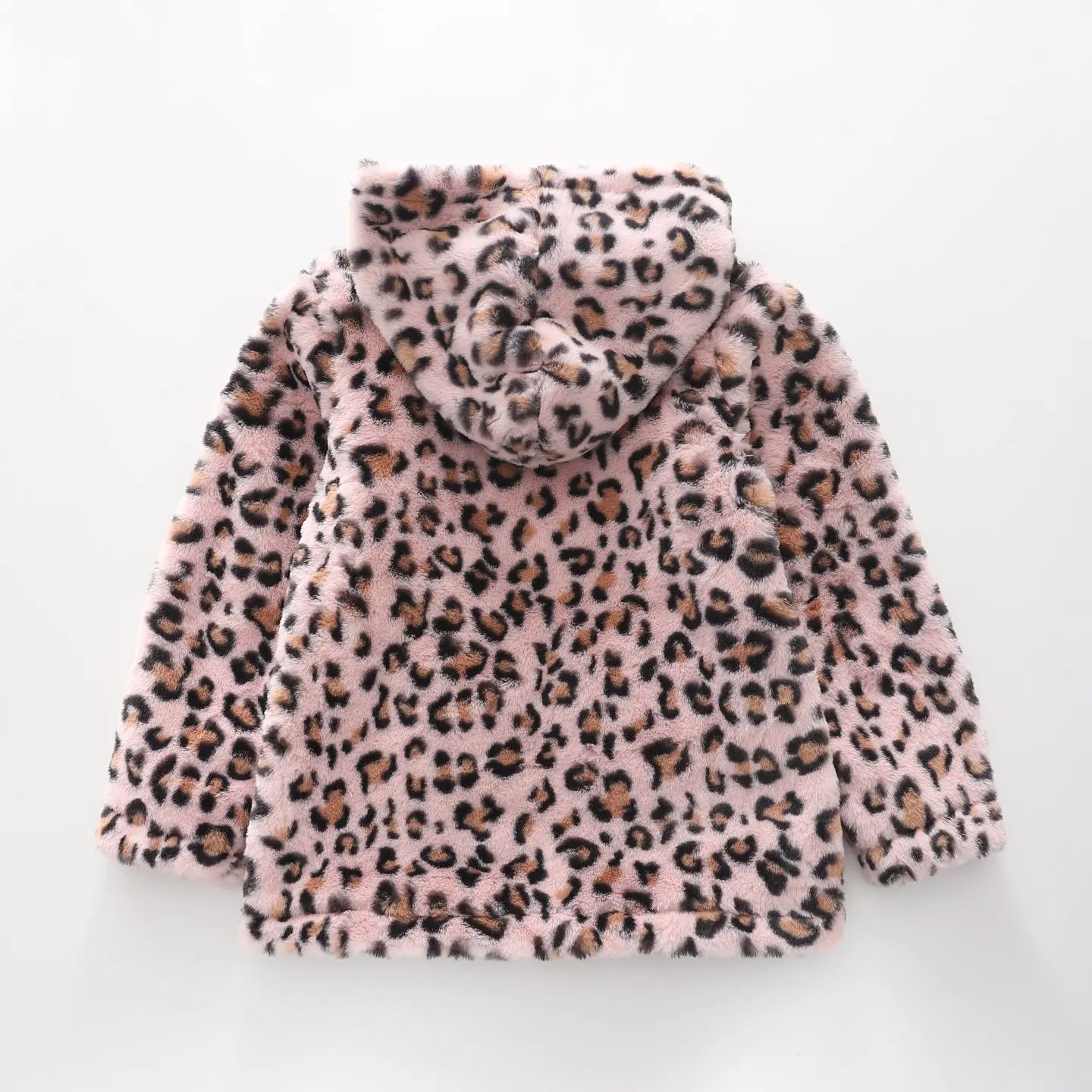 Animal Print Faux Fur Hooded Jacket