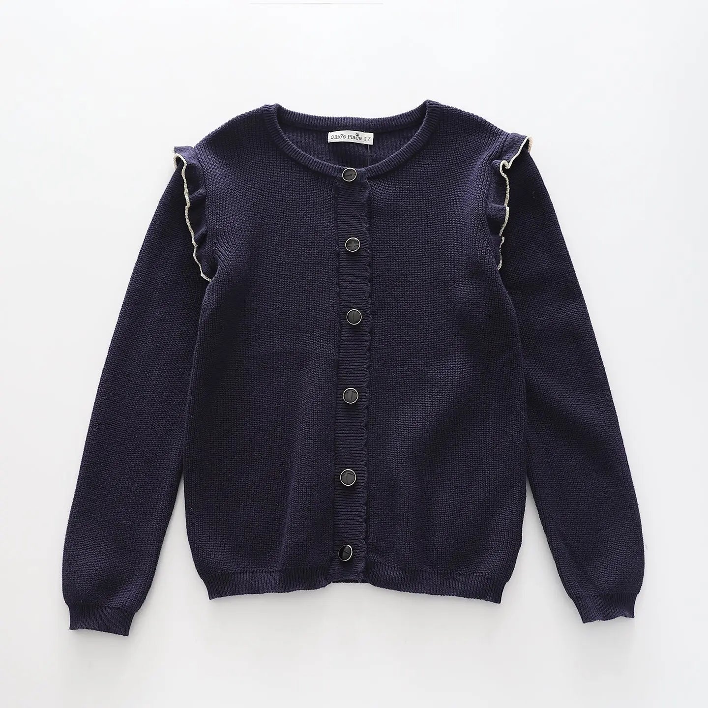 Girls' True Knit Navy Blue Cardigan
