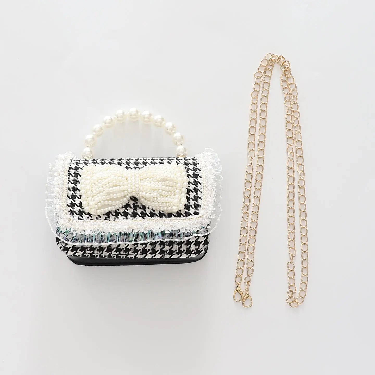 Girls Houndstooth Handbag