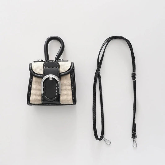 Girls Textured Mini Buckle Bag