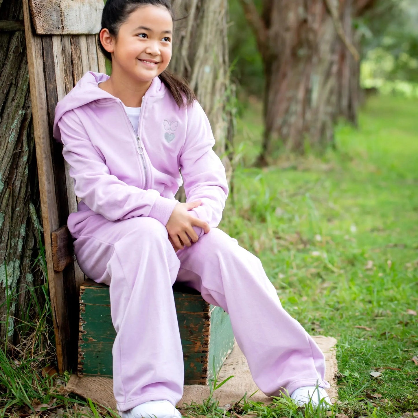 Lilac Velour Sweatpants