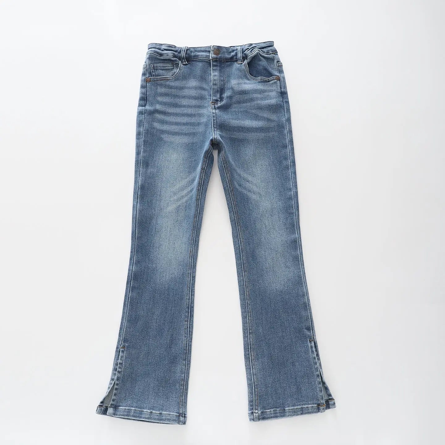 Mid-blue Flared Denim Jeans