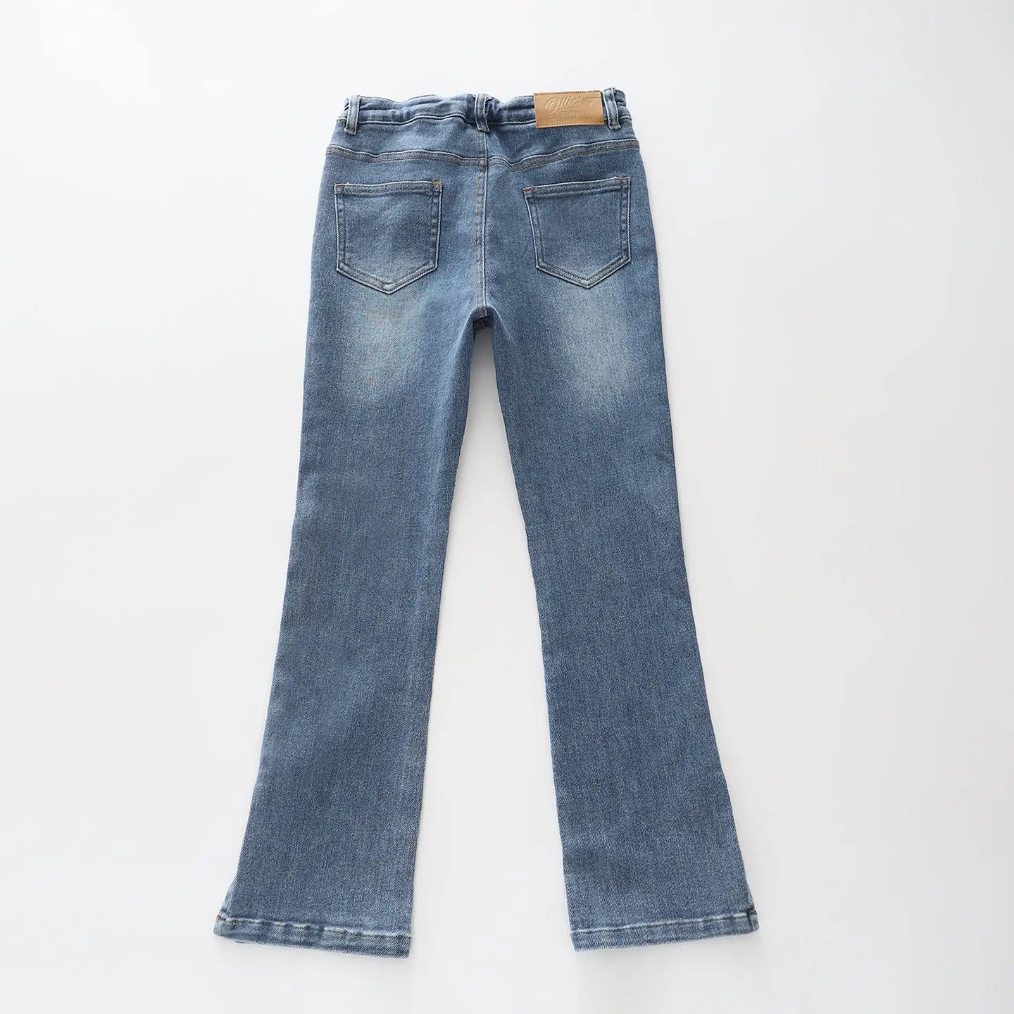 Mid-blue Flared Denim Jeans
