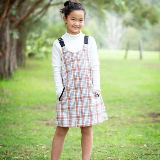 Rock Star Check Pinafore